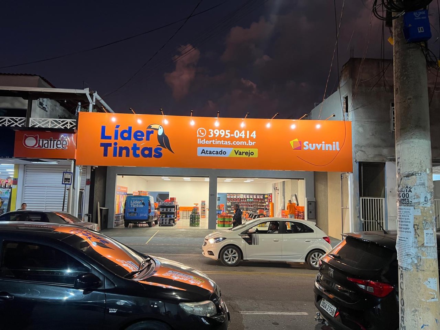 Fachada da Loja Alterosa da Líder Tintas em Betim