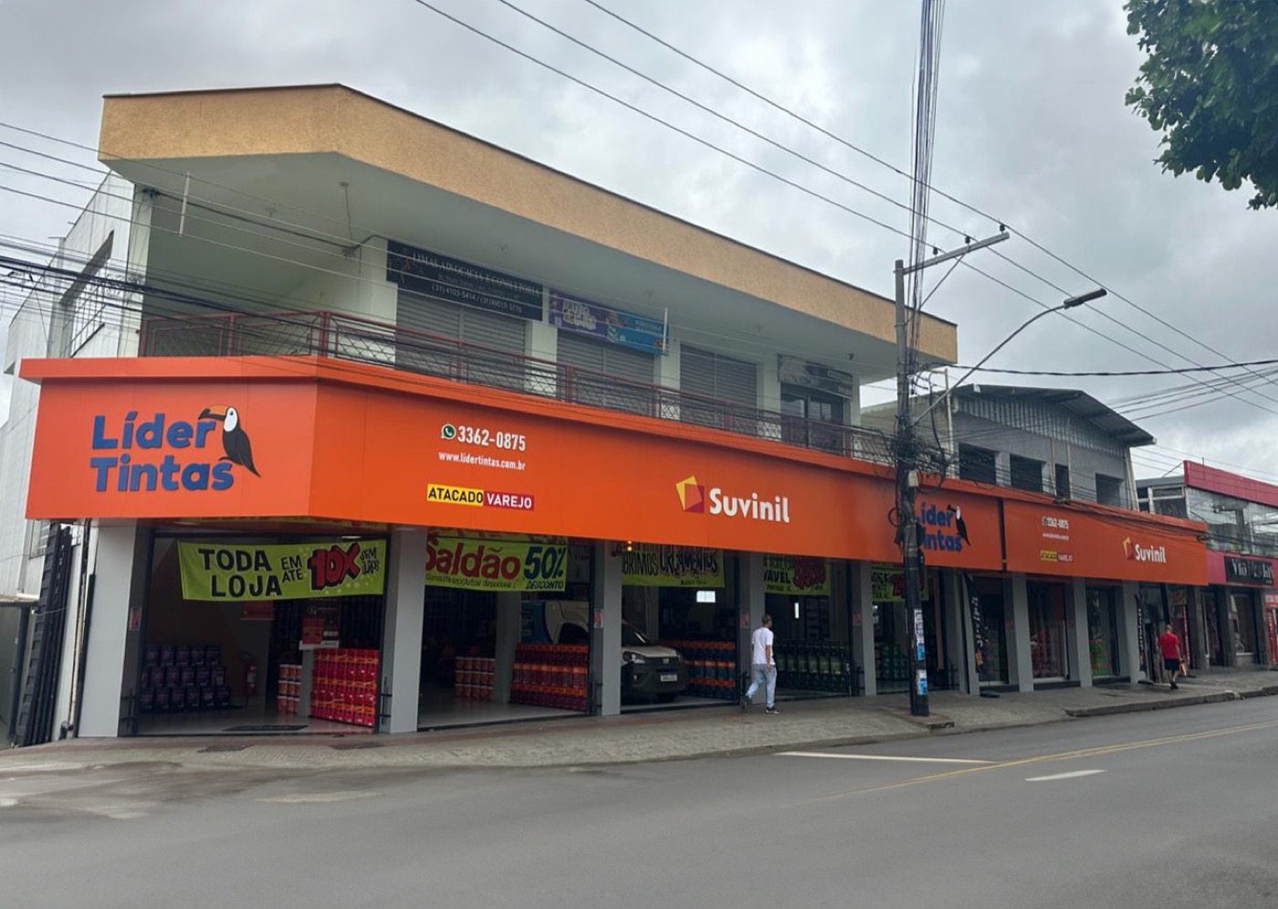 Fachada da Loja Industrial da Líder Tintas em Contagem
