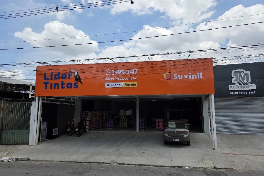 Fachada da Loja Laguna da Líder Tintas em Contagem