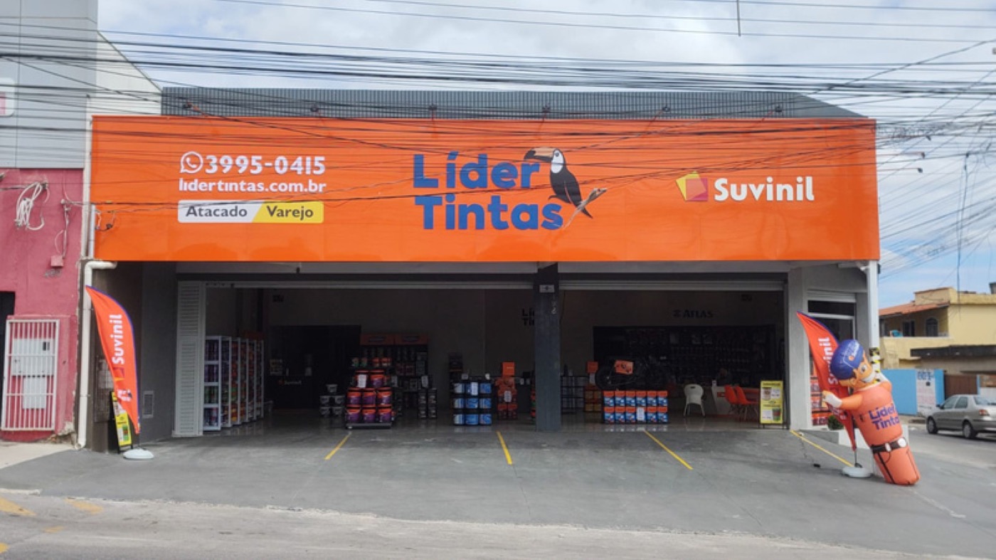Fachada da Loja PTB da Líder Tintas em Betim